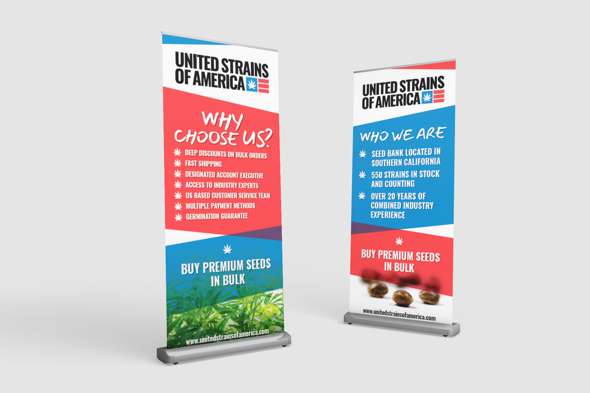 USOA pull up banners