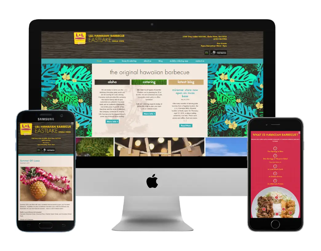 L&L Hawaiian BBQ Website Mockup