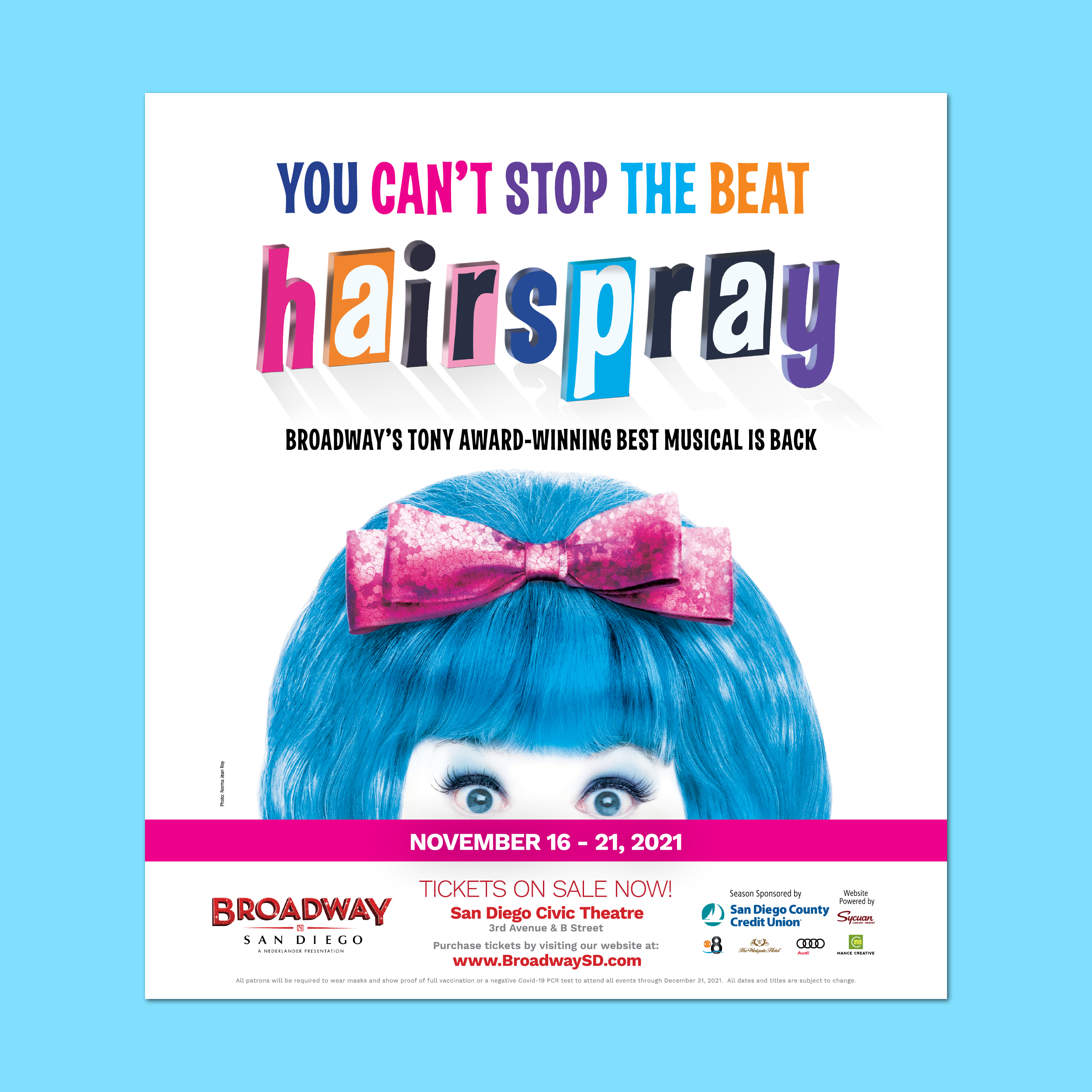 You Can't Stop the Beat Hairspray Broadway Musical advertisement